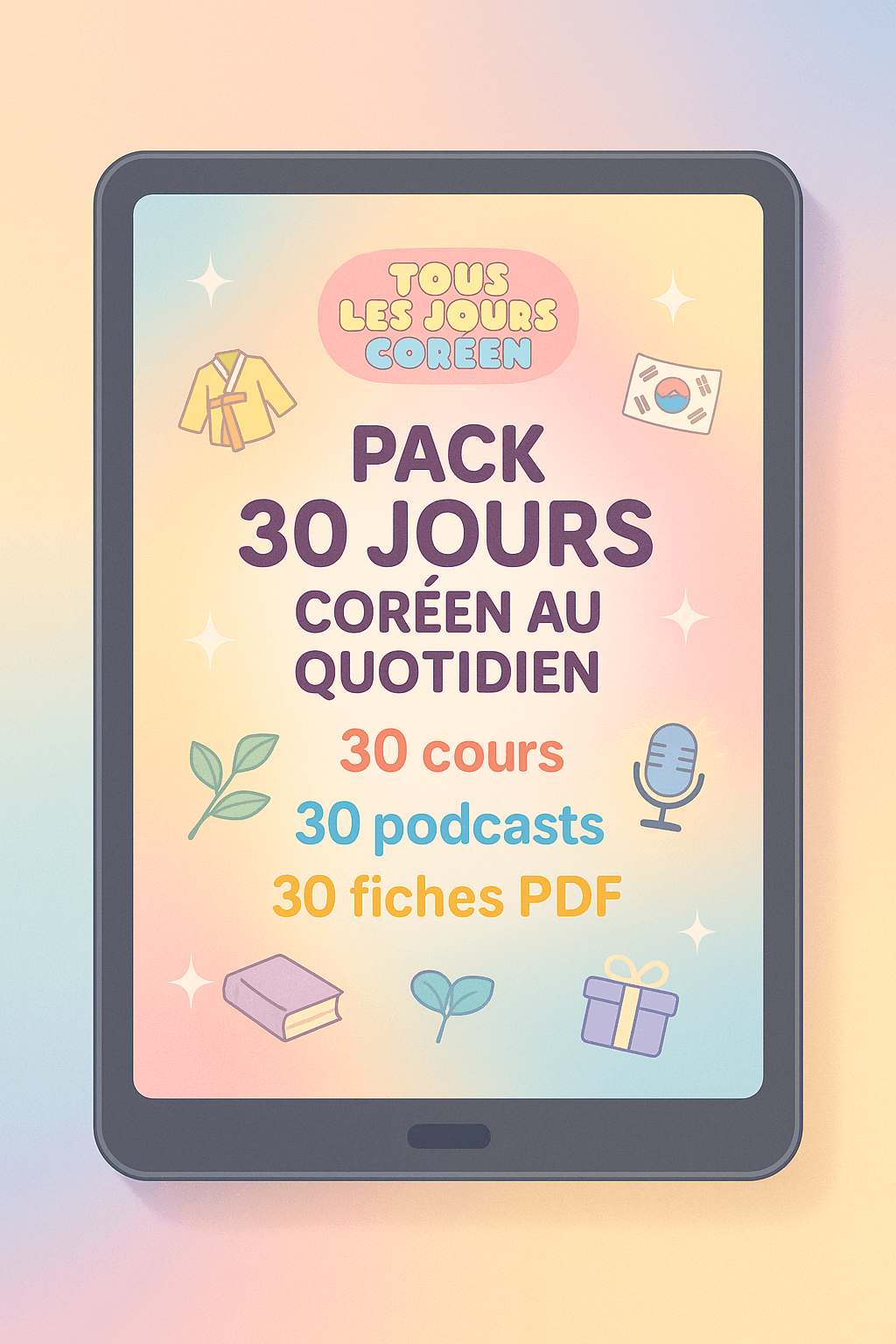 Pack 30 Jours Tous Les Jours Coréen